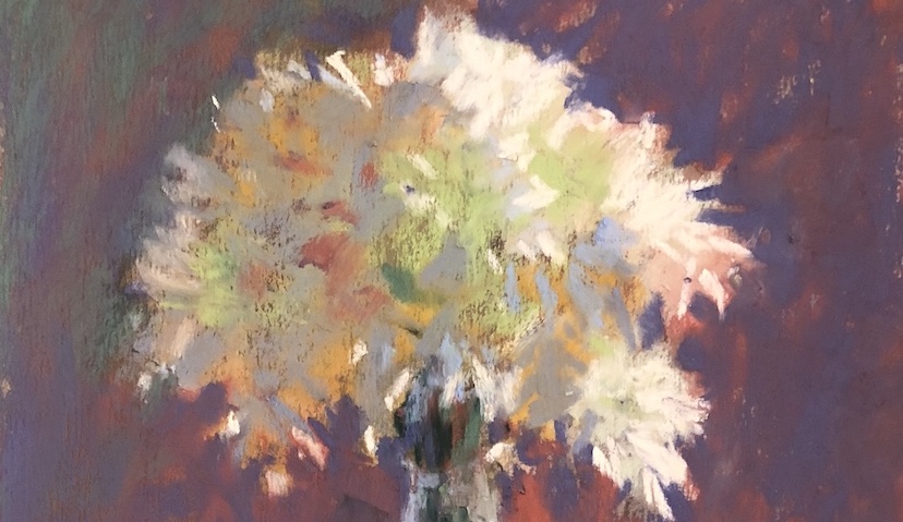 Gail Sibley, Flowers in Neutral, Unison Colour on recycled UART 600 paper, 11 x 6 in. Detail