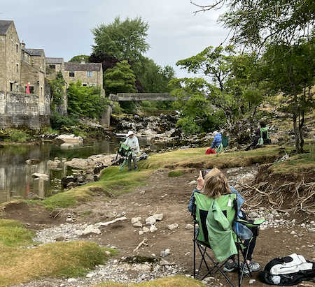Painting in the Yorkshire Dales - Painting near Linton Falls