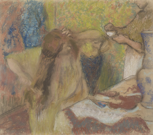 Edgar Degas, "Woman at Her Toilet," c.1894, charcoal and pastel on paper, 95.6 x 109.9 cm, Tate Britain, London, England - from the Tate's website