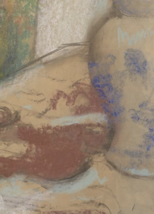 Seeing art in the real - Edgar Degas, "Woman at Her Toilet" - detail of 