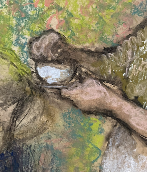 Seeing art in the real - Edgar Degas, "Woman at Her Toilet" - detail of teacup and hands