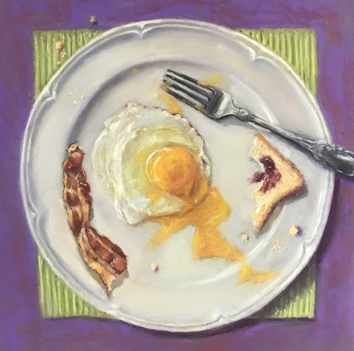 Judith Leeds, "Sunny Runny Morning - Sketch 2," Pastel on La Carte, 14 x 14 in.