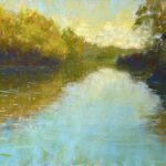 Gail Sibley, Macquarie Reflections, Unison Colour on UART 500 paper, 7 1/2 x 9 1/2 in. - feature image