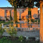 Taking time to enjoy the warm colours of the sunset on the Villa Nobile