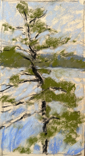 plein air painting trip: process image