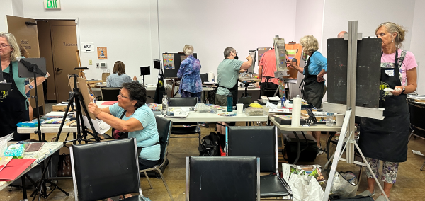 Pastel workshop experience: The group hard at work!!