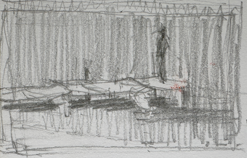 quick plein air painting: Dock thumbnail