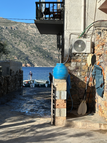 quick plein air painting: Kayak corner - the scene