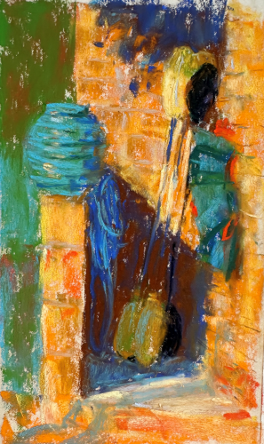 quick plein air painting: Kayak corner final