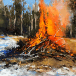 Beth Tockey William: Feature image Beth Tockey Williams, Winter Thaw, 2021, pastel on UART paper, 9 x 12 in. Sold.