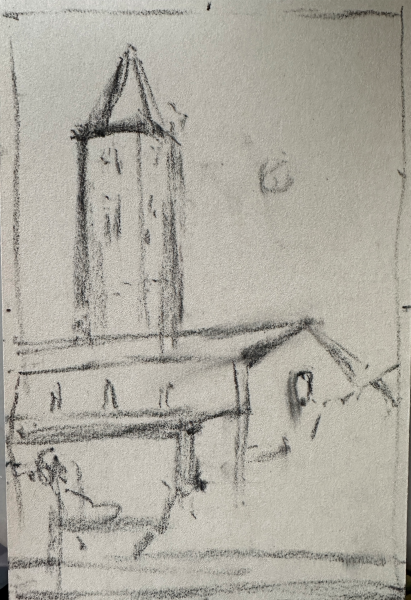 painting the night: Vine charcoal sketch on UART 240