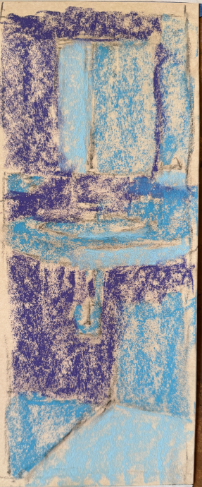 Unexpected Painting Subjects: First pastel layer