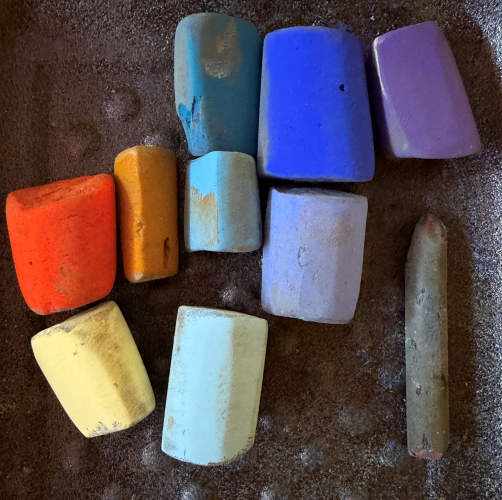 Unexpected Painting Subjects: Unison Colour pastels used with charcoal
