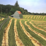Tim Blackwell: Tim Blackwell, Harvest Gold, 2022, assortment of soft pastels, Nupastels and pastel pencils on Canson Mi-Teintes Touch paper, 12 x 24 in.