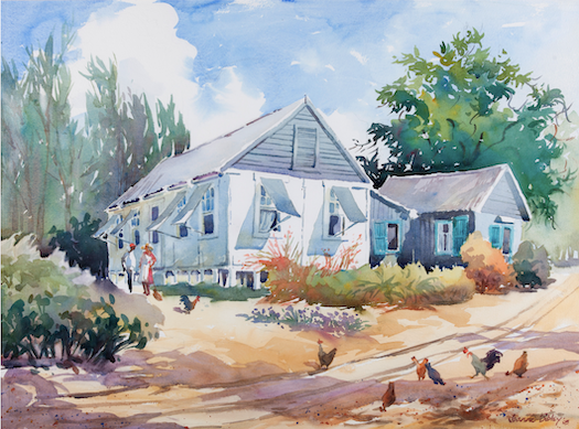 Artistic talent-Joanne Sibley, Dorothy Bush's House, 2005, watercolour on paper, 28 x 35 in