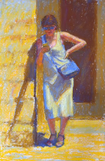 reference photo: Gail Sibley, Marking Time, Unison Colour pastels on UART 400, 18 x 12 in
