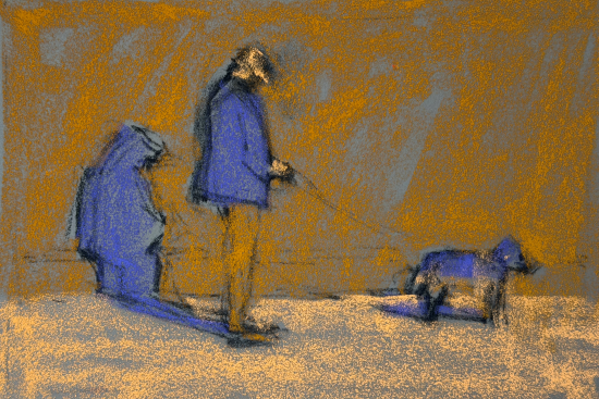 pastel colour study: First layer on (same as colour study)