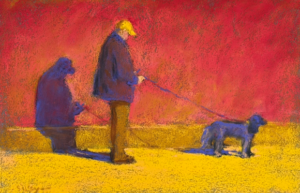 pastel colour study: Gail Sibley, A Brief Pause (Elsewhere series), Unison Colour pastels on Canson Velvet, size?
